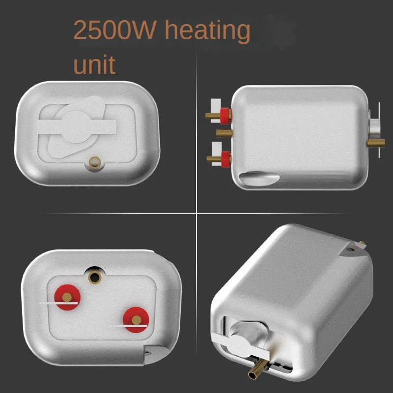 2500W heating unit with different views on a dark background