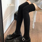 Frühling Herbst Kniestrümpfe für Damen Weiße vertikale Streifen Lange Socken Mode Mädchen JK Skinny Stiefelsocken Japanischer Stil