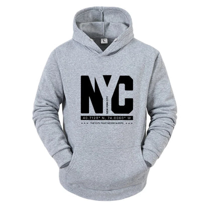 New Autumn And Winter Men's Casual Fashionable Comfortable Letter Printed Long Sleeved Hooded Versatile Sportswear Pullover