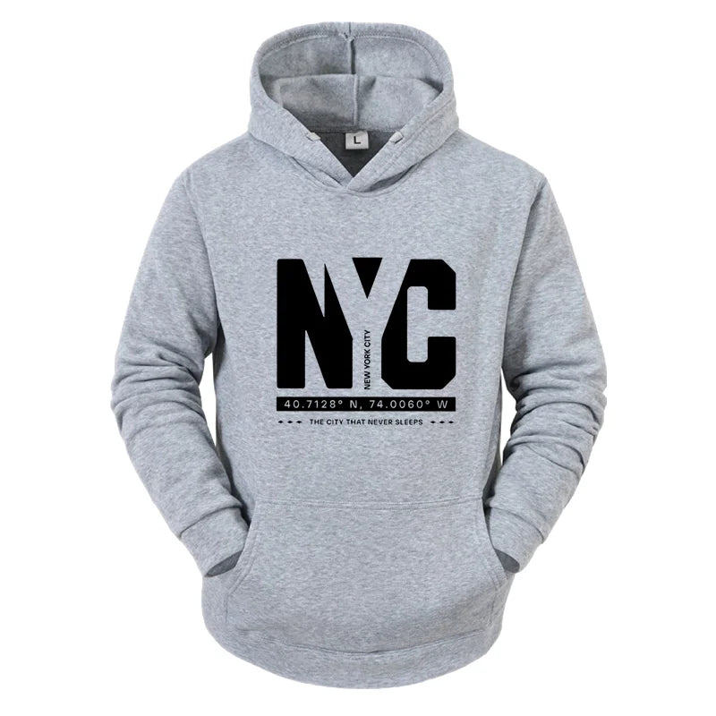 New Autumn And Winter Men's Casual Fashionable Comfortable Letter Printed Long Sleeved Hooded Versatile Sportswear Pullover