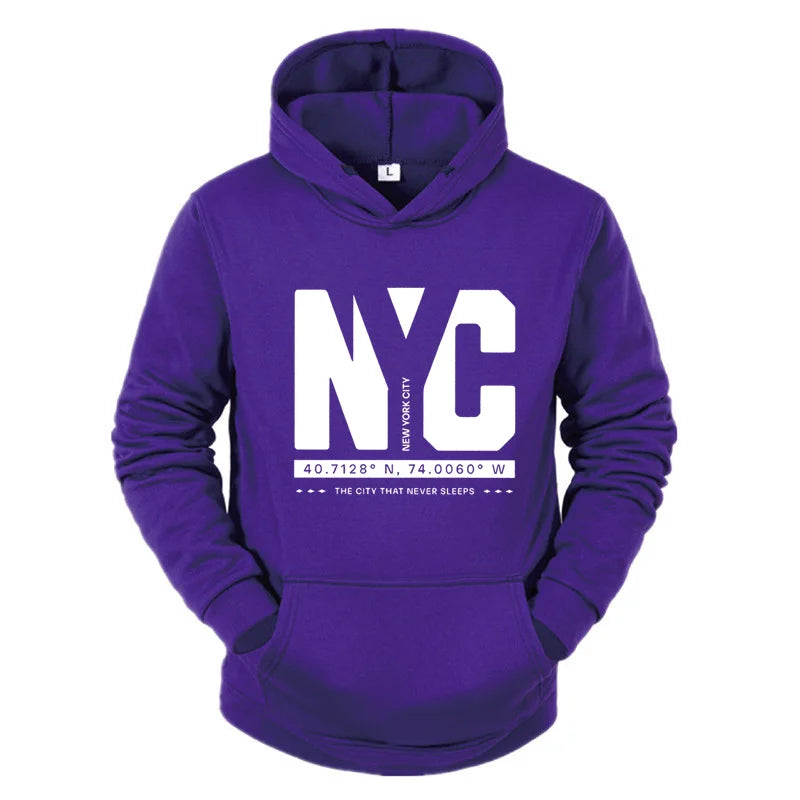 New Autumn And Winter Men's Casual Fashionable Comfortable Letter Printed Long Sleeved Hooded Versatile Sportswear Pullover