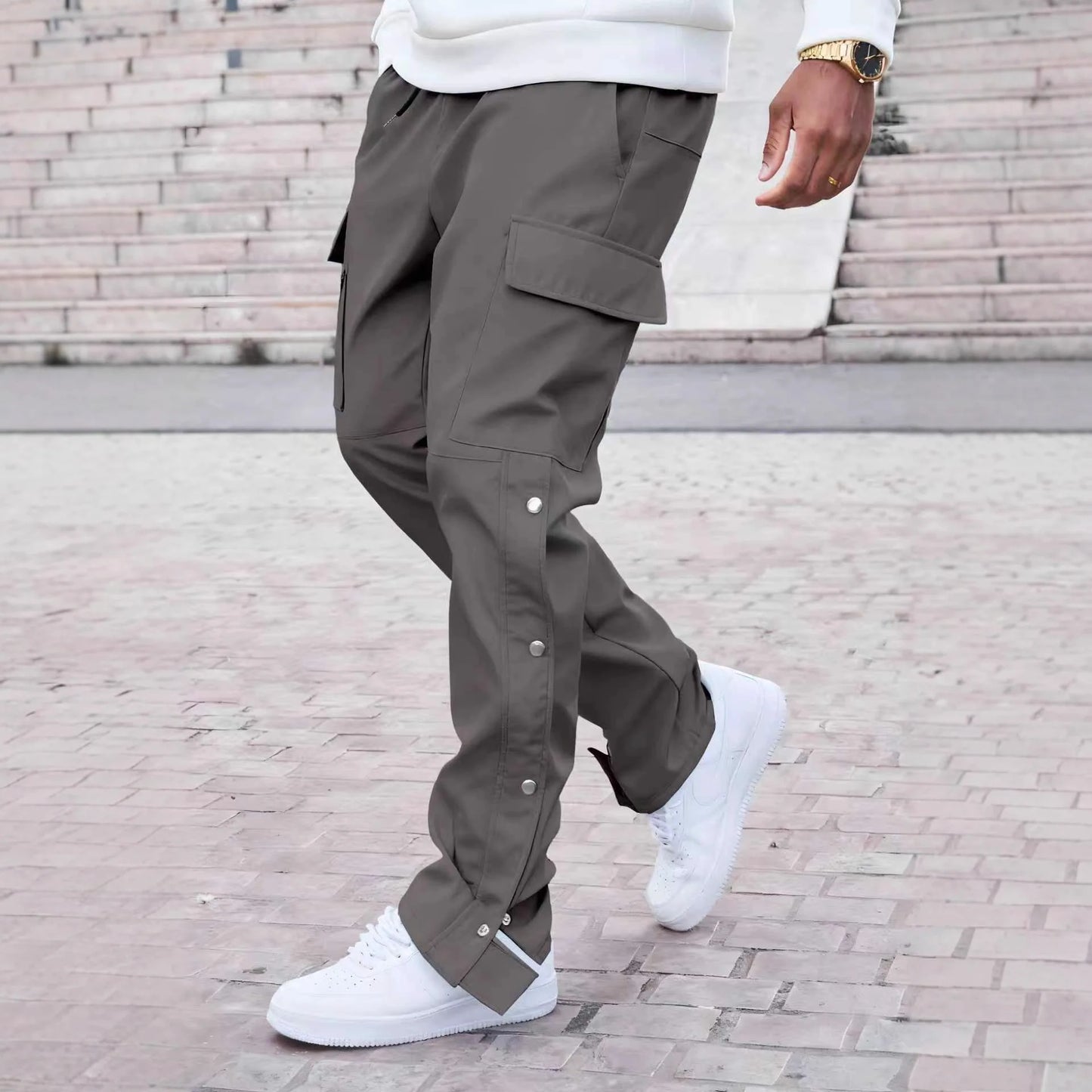 Men's Multi-Pocket Work Pants | High Street Style