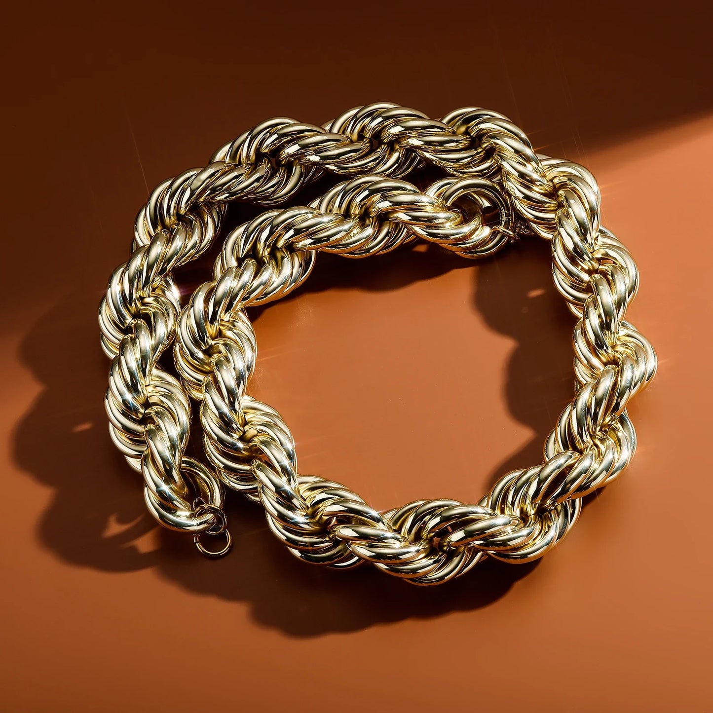 New 30MM Rope Chain Stainless Steel Mens Luxury Necklace Hip Hop Heavy Metal Punk Jewelry 30" for Party Gift
