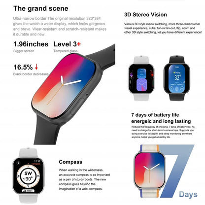 DT Watch 10 Smart Watch AMOLED 4GB Music BT Call