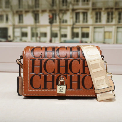 Light Luxury Carolina Herrera Brand Fashion Women's Crossbody Bag Small Square Bag  Shoulder Bag Sophisticated Style