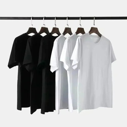 2025 Sommer Neu Herren T-Shirt mit Buchstaben-Print, Trendmarke, reine Baumwolle, Rundhals, Kurzarm Herren Kurzarm