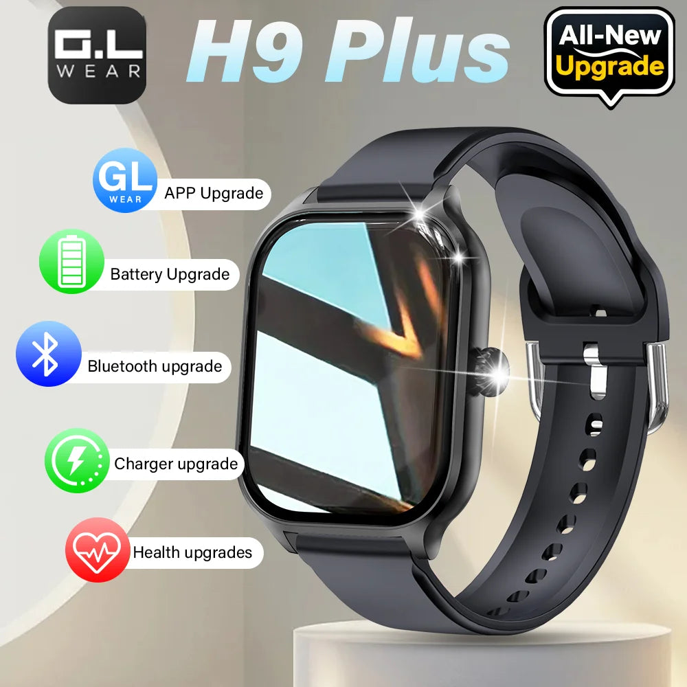 LAXASFIT Neue H9 Promax Smartwatch Zifferblatt zum Annehmen von Anrufen Kalorien-Tracking Herzfrequenz-Oximetrie-Überwachung Bluetooth Smartwatch