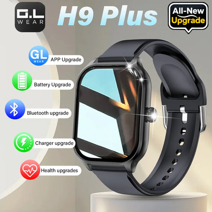 LAXASFIT Neue H9 Promax Smartwatch Zifferblatt zum Annehmen von Anrufen Kalorien-Tracking Herzfrequenz-Oximetrie-Überwachung Bluetooth Smartwatch
