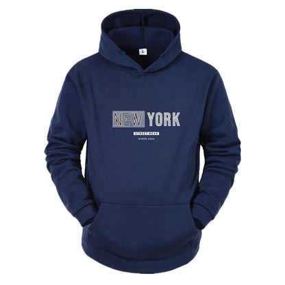 New York City Men's and Women's Hooded Fashion Letter Print Pattern Sportswear Casual Harajuku Hooded Pullover Sportswear