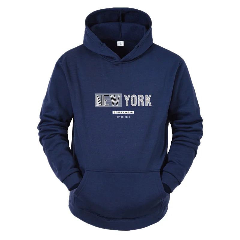 New York City Men's and Women's Hooded Fashion Letter Print Pattern Sportswear Casual Harajuku Hooded Pullover Sportswear