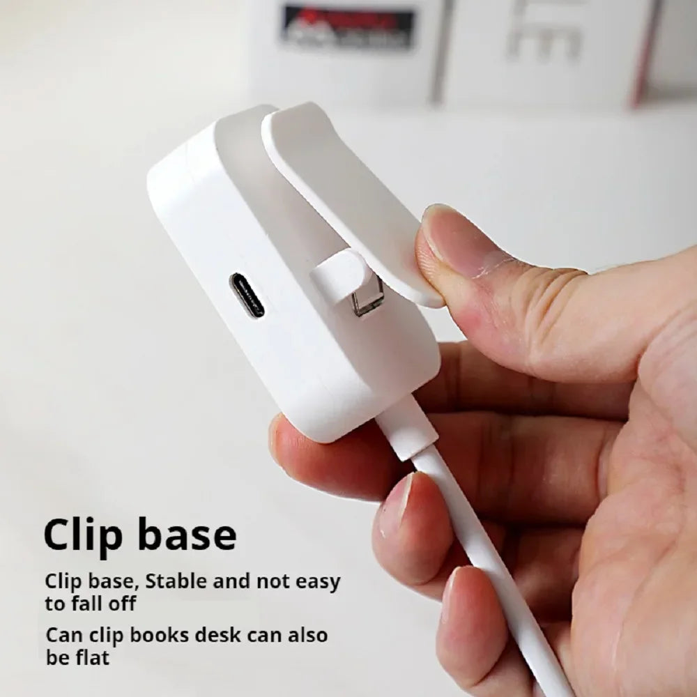 Mini Clip Book Lamp LED Table Lamp Eye Protection 3 Colors Battery Powered USB Night Light Portable Bedside Student Reading Lamp