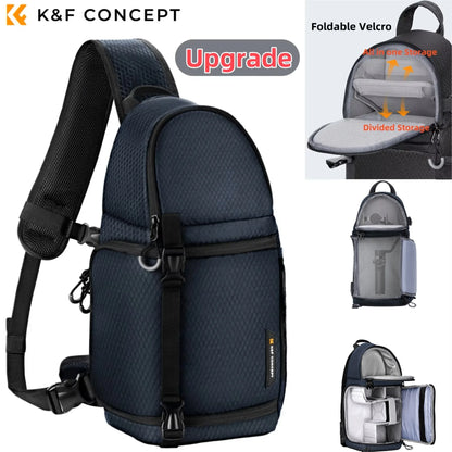 K&F Concept Camera bag Photography Backpack 10L Waterproof Camera Sling Backpack DSLR/SLR Camera Case Sony Fuji Photography Bags
