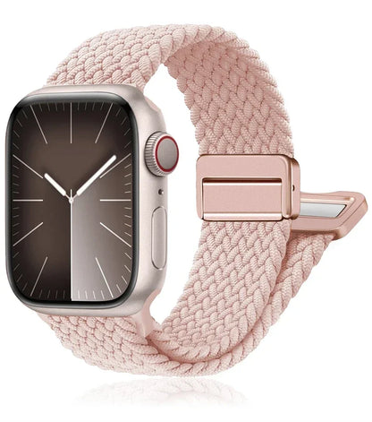Geflochtenes Band für Apple Watch Armband 44mm 40mm 45mm 46mm 49mm 41mm 38 Magnetisches Nylonarmband iWatch Serie SE 7 6 8 9 10 Ultra 2