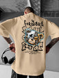 Europäisches und amerikanisches Herren-T-Shirt mit mechanischem Bären-Buchstabenprint, bequem und atmungsaktiv, Rundhals, Outdoor-Street-Top für den Sommer