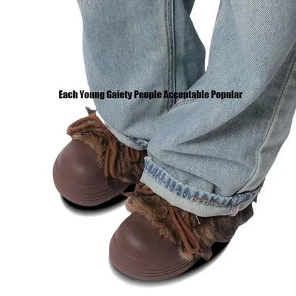 Women's Bow Platform Snow Ankle Boots Warm Plush Winter