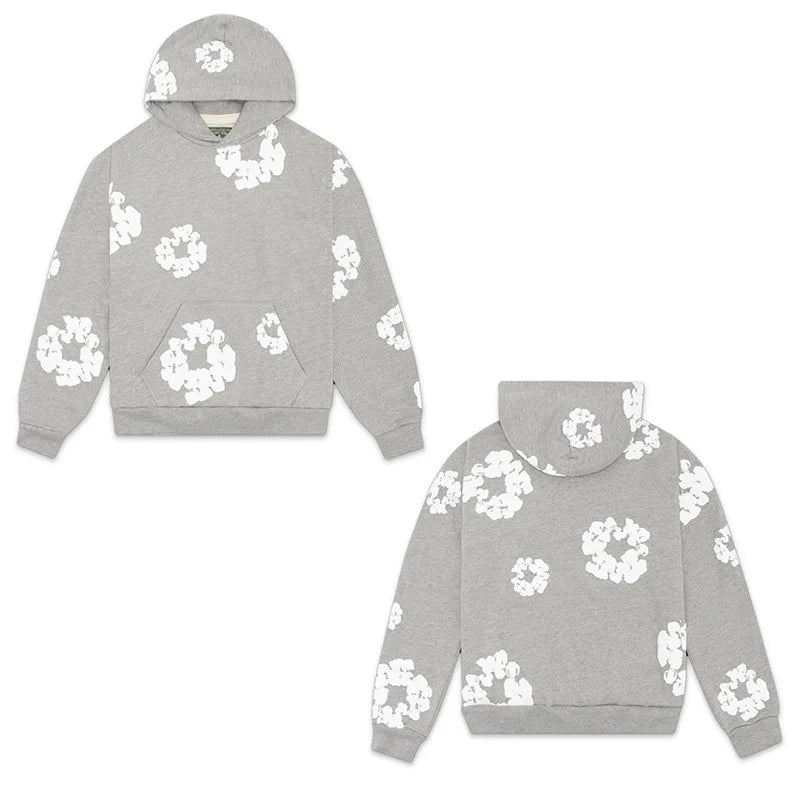 Hoodie Cross border European and American Hot selling Cotton Foam Printed Tears Hoodie Men's and Women's Hoodies
