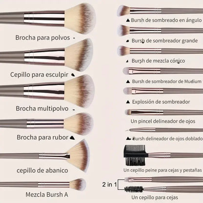 Professionelles 3-20-teiliges Make-up-Pinsel-Set, weiche, flauschige Foundation-Lidschatten-Concealer-Verblendpinsel, Rougepinsel Kabuki Damen Beauty Tool
