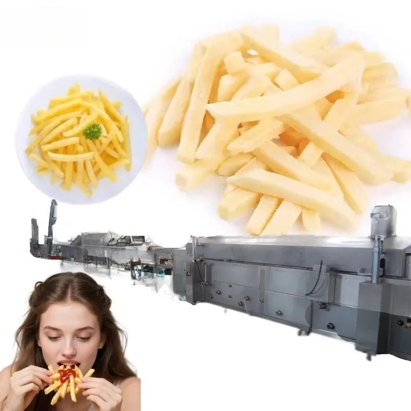 Automatic French Fries Production Line 304 Stainless Potato Fries Cutting Machine Manufacturer Factory Price New