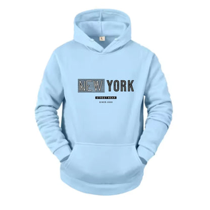 New York City Men's and Women's Hooded Fashion Letter Print Pattern Sportswear Casual Harajuku Hooded Pullover Sportswear