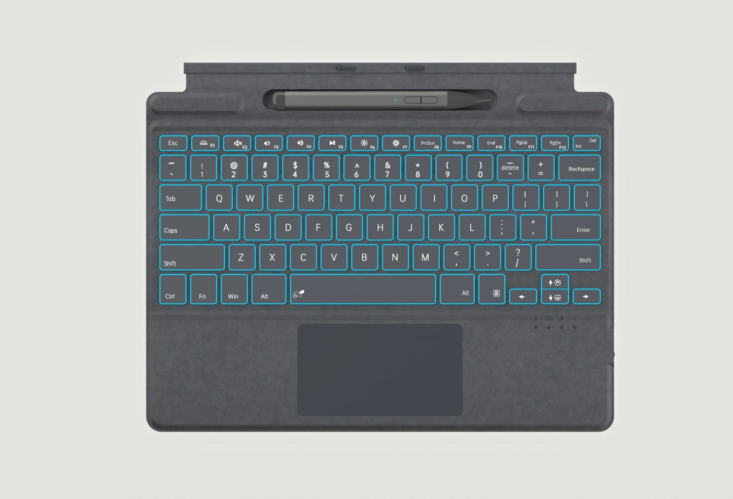 2025 New Color Microsoft Surface Pro 8/9/X/10/11 Bluetooth Magnetic Keyboard with Pen Slot,Touchpad and 7-color Backlit Keyboard