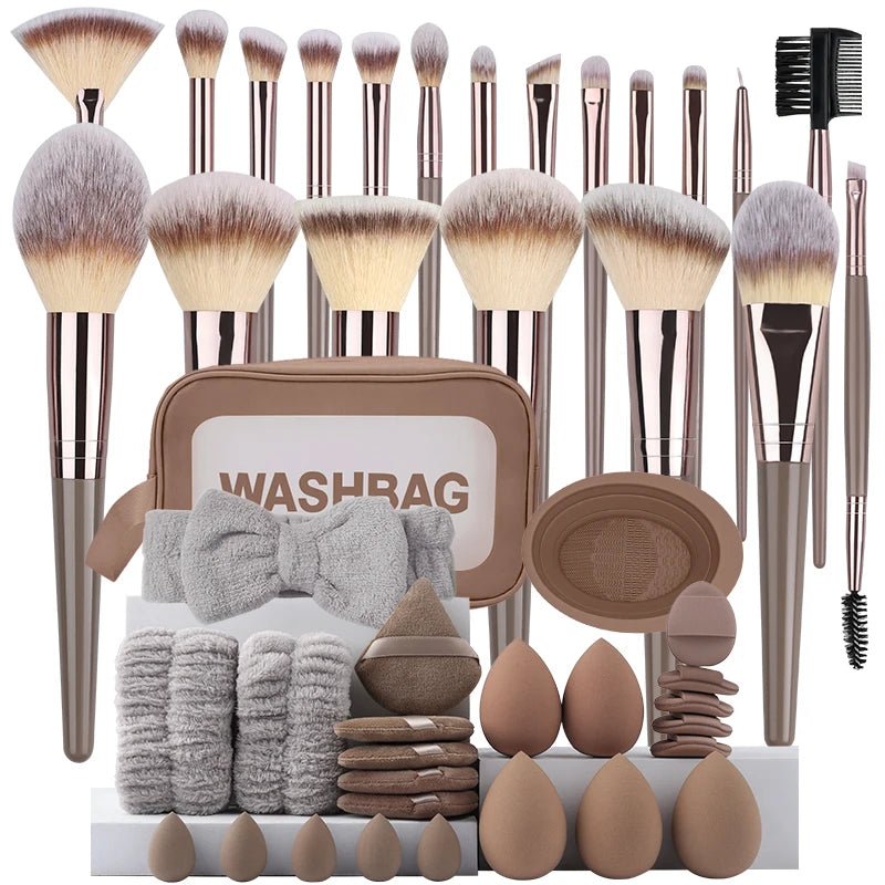 Professionelles 3-20-teiliges Make-up-Pinsel-Set, weiche, flauschige Foundation-Lidschatten-Concealer-Verblendpinsel, Rougepinsel Kabuki Damen Beauty Tool