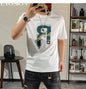 Men's Vintage Letter Print Cotton T-Shirt Up To 5XL
