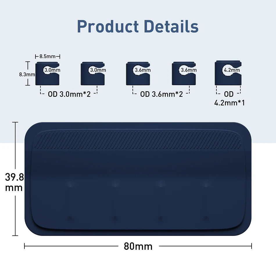 Magnetic Car Cable Clamp - Silicone Wire Holder 5pcs