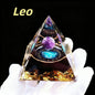 1 Stück Zwölf Tierkreiszeichen Pyramidenkristalle, Pyramidenornament Amethyst Kies Harz, Kristall Organit Pyramide, Festliche Geschenke