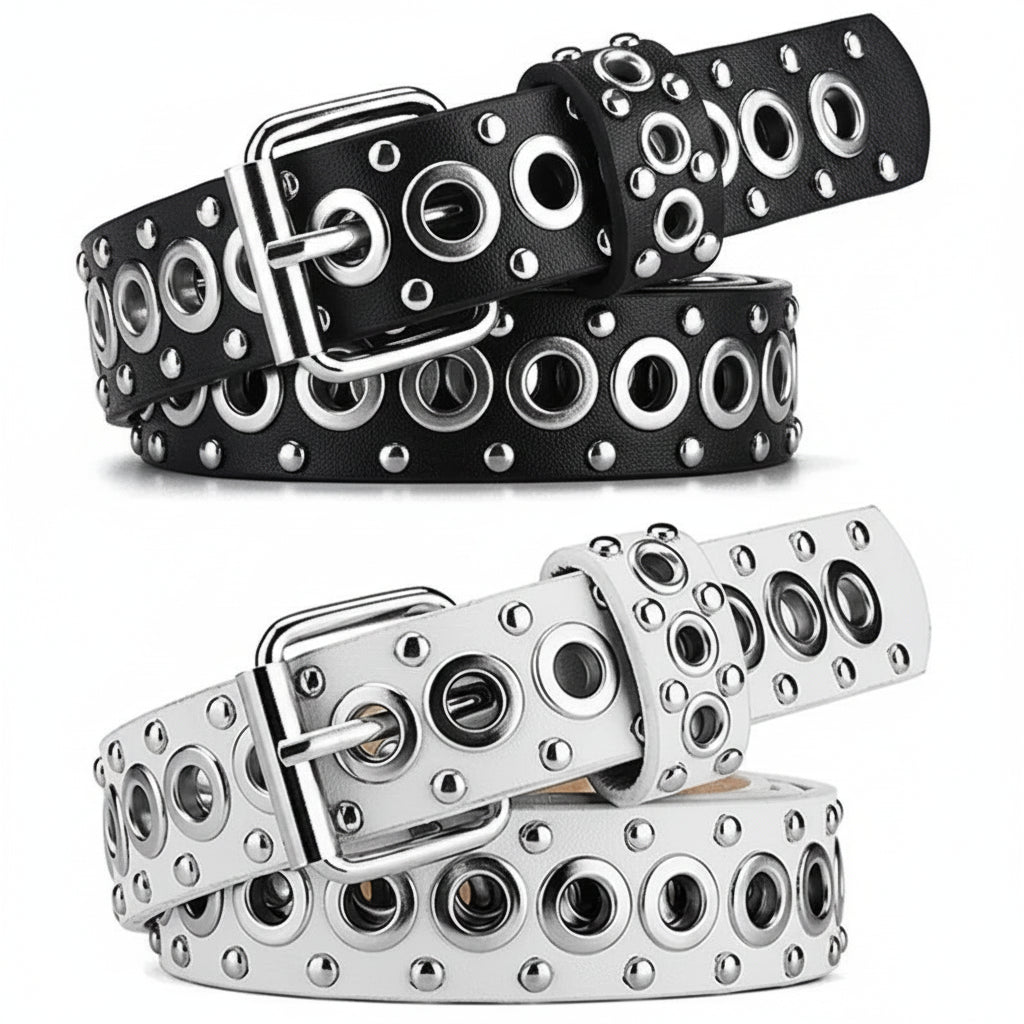 Women's Belt Fashionable Rivet Thin Belt Personalized Needle Buckle Belt Street Trend Punk HipHop Style Y2K Belt With Jeans Belt