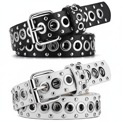 Women's Belt Fashionable Rivet Thin Belt Personalized Needle Buckle Belt Street Trend Punk HipHop Style Y2K Belt With Jeans Belt