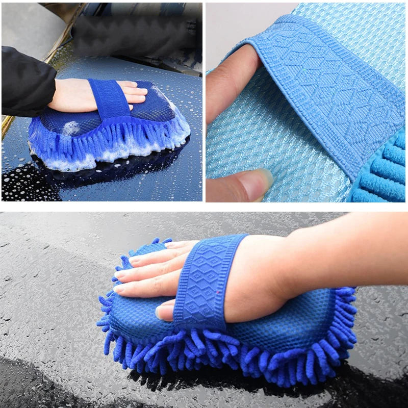 Chenille Microfiber Car Wash Gloves - Scratch Free