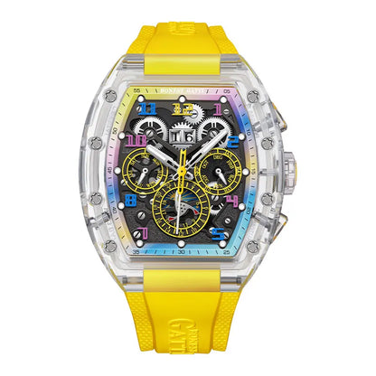 Bonest Gatti Tonneau Automatic Watch Crystal Case Men