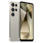 Smartphone showing front and back on a white background