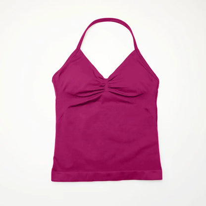 NCLAGEN Impact Longline Trägertop Sport Yoga Weste Damen Fitness Tank Top Gym Schöner offener Rücken BH Laufen Workout Neckholder