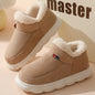 Bebealy Winter Fur Men Slippers Men Shoes Outdoor Nonslip Short Plush Men Slippers Casual Fuzzy House Ankle Men Boots Flat Shoes
