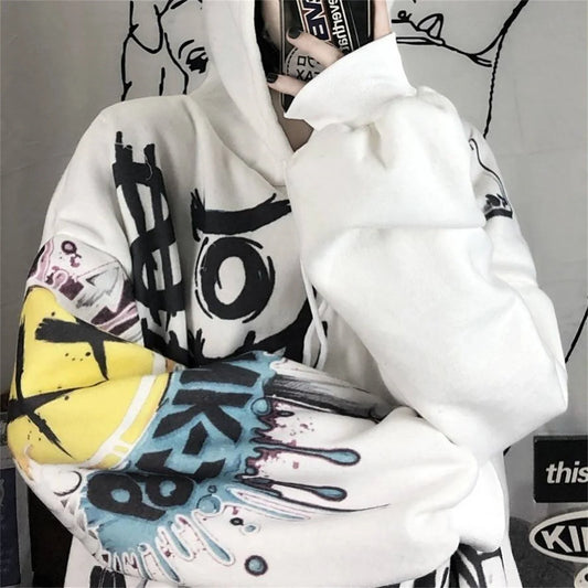 Hoodie Oversize Women Punk Sweatshirt Pullover Sweater