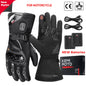Motorcycle Heated Gloves Touch Screen Winter Warm Skiing Gloves Waterproof Rechargeable Heating Thermal Gloves For Snowmobile