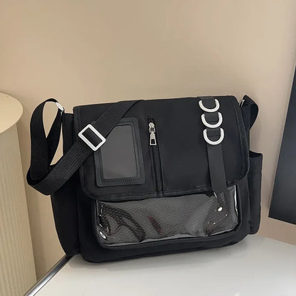 Bags for Girls New Transparent Itabag Shoulder Crossbody Bag  Badges Display Plate Ita Bag