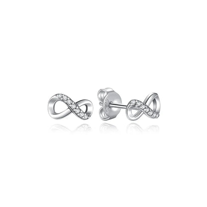 Original 925 Sterling Silber Ohrringe 2025 Stecker Creolen Kristall Ohrringe für Damen Roségold Krone Herz Unendlichkeit Biene Ohrring Schmuck