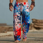 2026 Herren 3D-Druck Artistic Batik-Hose Baggy Pants Freizeithose Mid Waist Urlaub Elastischer Kordelzug Frühling