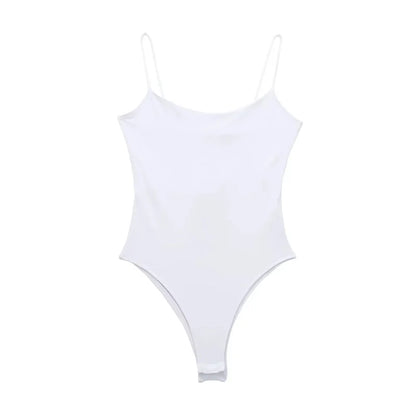 DAMEN 2025 Sexy enge Bodys für Frauen Weiß Schwarz Rückenfreier Body Damen Einteiler Jumpsuits für Frauen Sexy Dessous Body