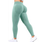 Nahtlose Damen Yoga-Hose mit fester Taille, dreifacher Bund, sexy Hüftstraffung, enge Sporthose, Fitness-Übungs-Yoga-Hose