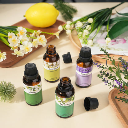 PHATOIL 1 Stk. Ätherisches Aromatherapieöl 30ml Zitrone Eukalyptus Lavendel Bergamotte Jasmin Wacholder Rose Vanille Ätherisches Aromaöl