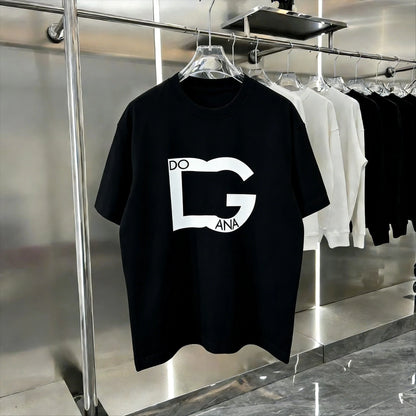 Bedrucktes Markenhemd Sommer High-End Light Luxury Herren- und Damen-T-Shirt aus Seidenbaumwolle Kurzarm-T-Shirt Trendy Shirts