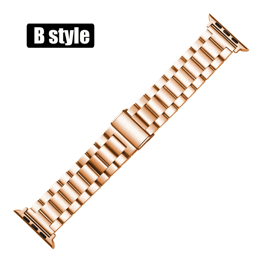 Classic stainless steel Correa for apple watch 10 46mm 42mm band Ultra 2 49mm 9 8 7 6 5 4 se 45mm 44mm 41mm 40mm 3 38mm strap