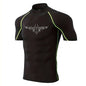 Herren Gothic-Print schnelltrocknendes Langarm-Fitness-Workout-Stretch-Enges Top Stehkragen atmungsaktives Trainings-T-Shirt S-3XL