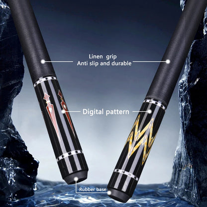 ADAMII Billiard Cues Pool Cue Stick Nine Ball Arm Maple Shaft The Irish Line Grip 1/2 Split Cue Uni-Lock Joint Tip Size 12.5mm