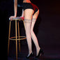 Sexy Horse Oil Shinny Silk Stockings Silicone Non-Slip Lace Thigh High Socks Summer Ultra Thin Hosiery Lingerie