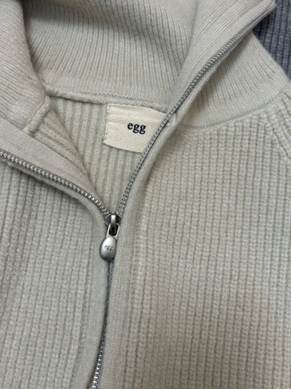 Wärme Oberbekleidung Doppelreißverschluss Kragen Einzelteil Schwergewicht Dongda Gate Sle Pendler Faion Koreanisch Lockere Passform Gestrickter Card...