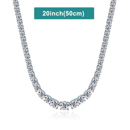 KNOBSPIN D Color Moissanit Tennis Halskette 925 Sterling Silber vergoldet 18k Gold Halskette für Damen Herren Hiphop Party Schmuck
